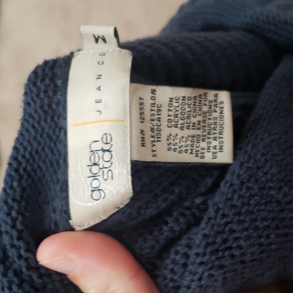 GoldenState m drawstring cowlneck mini sweater dress tunic stretchy personal fit - Picture 7 of 8